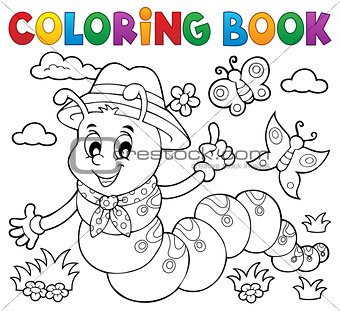 Coloring book happy caterpillar 1