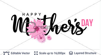 Mother's day greeting card template.