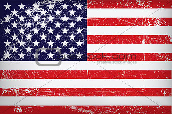 vector grunge flag of the united states of america