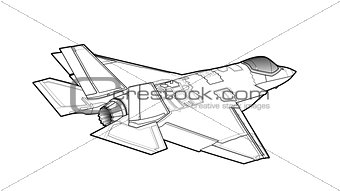 Modern American jet fighter aircraft.