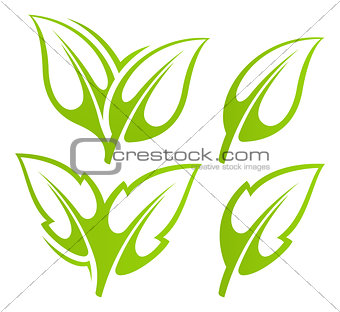 Green leaf set