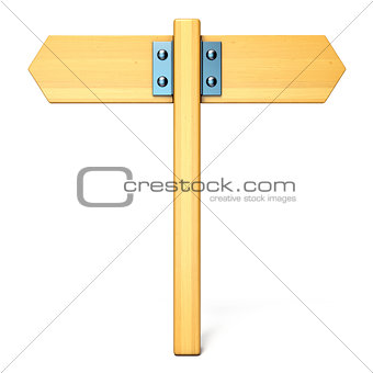 Wooden sign two ways 3D
