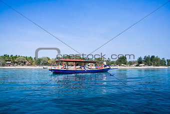 outriiger dive boat gili air island indonesia