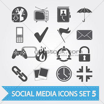 Social media icons set 5