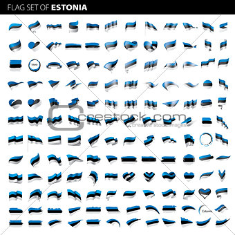 Estonia flag, vector illustration