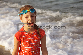 Girl Laughing Sea