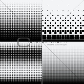 Halftone dots on white background