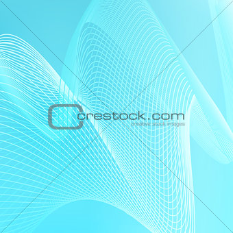 Abstract Blue Wavy Background