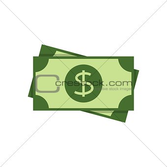Dollar banknote flat icon