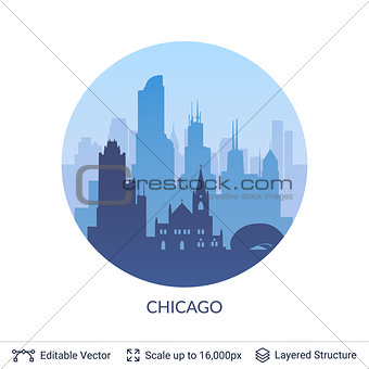 Chicago famous city scape.