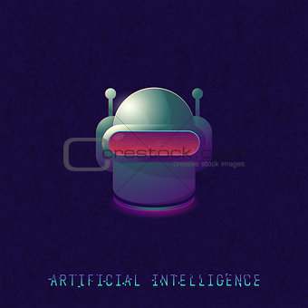 Artificial intelligence classic robot head