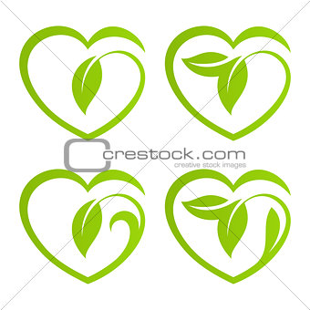 Heart eco logo