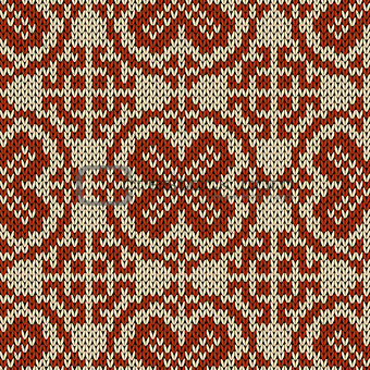 Seamless knitted orient ethnic pattern