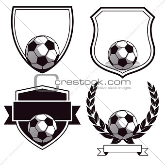 Set of football club emblems