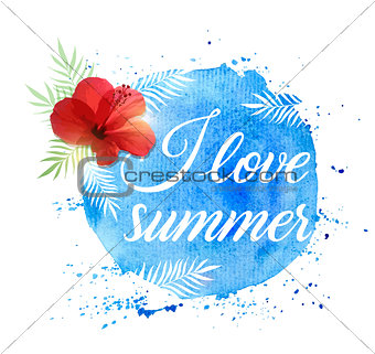 Summer tropical background with flower