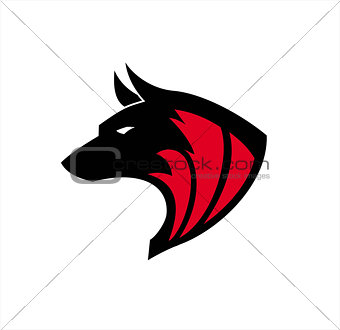 Black wolf, Wild wolf. Black wild dog. k-9, Dog logo, Canine logo