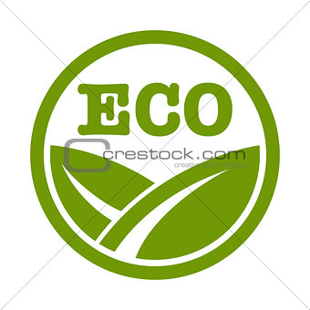Eco logo with leaf