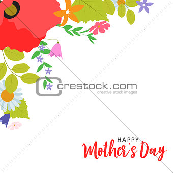 Happy Mother's day greeting card with background. Vector Illustration