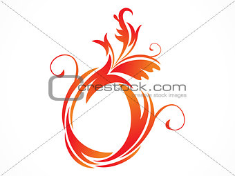 abstract artistic creative orange floral