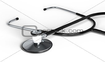 stethoscope. Medical instrument used in medical diagnostics. 3d illustration