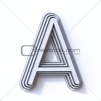 Three steps font letter A 3D