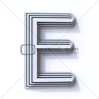 Three steps font letter E 3D
