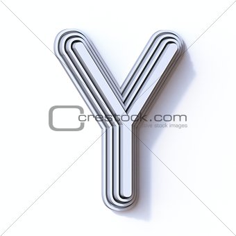 Three steps font letter Y 3D