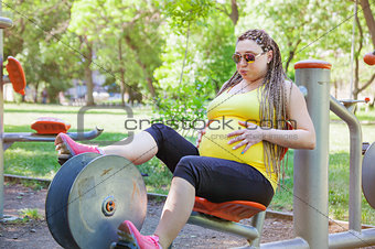Pregnant Woman Cycling Fitness