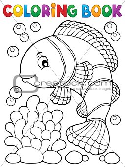 Coloring book clownfish topic 1