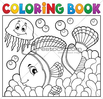 Coloring book clownfish topic 2