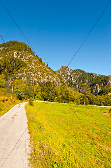 Mountain road in southeastern France.