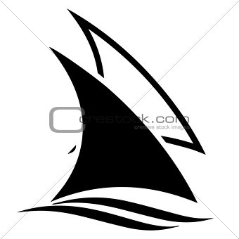Sail Boats Vector Icon Logo