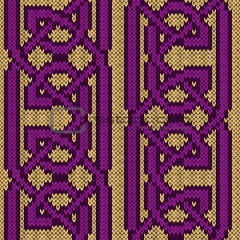 Knitted seamless twisted pattern