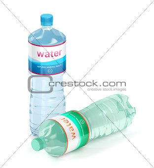 Mineral and sparkling water bottles
