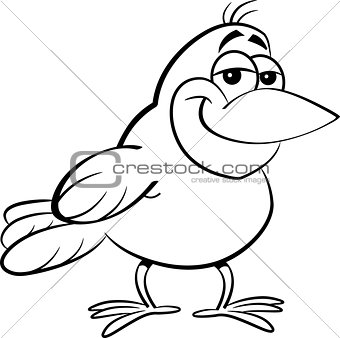 Cartoon Smiling Bird