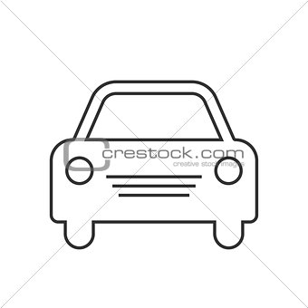 Car vector icon. Simple front car logo illustration.