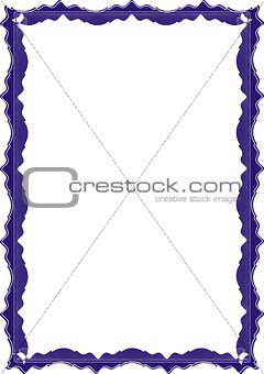 Insulated frame background template for certificate