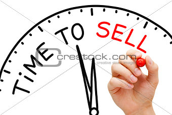 Time to Sell Clock Concept