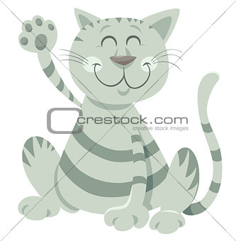 funny tabby cat cartoon animal character
