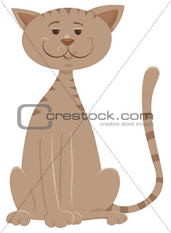 funny beige cat cartoon animal character