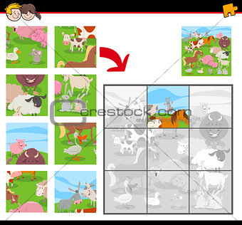 jigsaw puzzles with farm animals group
