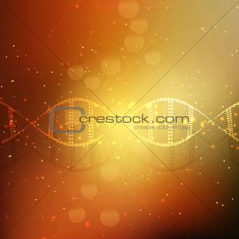 Abstract DNA strands background