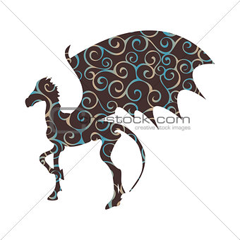 Thestral skeleton horse pattern silhouette mythical animal fanta