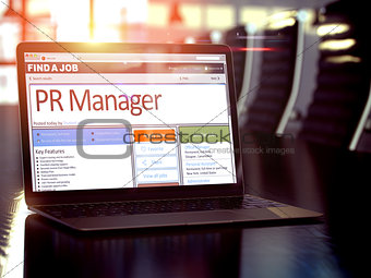 Job Opening PR Manager. 3D.