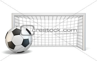 Soccer ball and soccer gate 3D