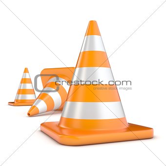Traffic cones 3D