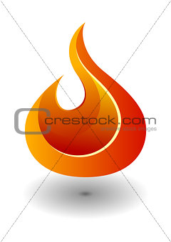 Fire icon. Design element
