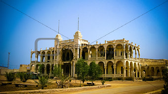 Ruins of the Banko Italia in the center of Massawa, Eritrea
