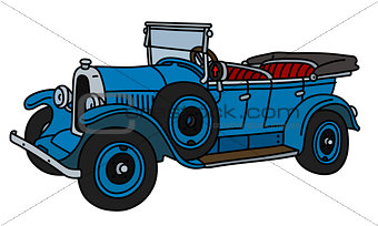 The vintage blue cabriolet