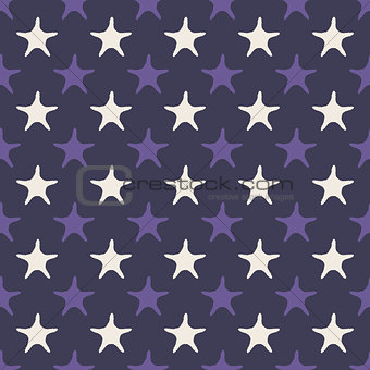 Ultra violet starfish seamless pattern. Vector illustration